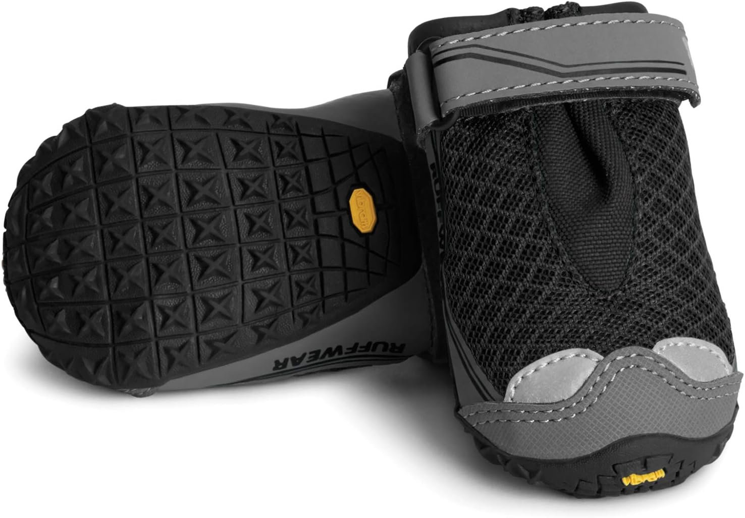 Ruffwear, Grip Trex Dog Shoes, Non-Slip Boots for Hot Pavement & Snow, Weatherproof Paw Protection with Breathable Mesh, Rugged Sole for Hiking, Obsidian Black, 3.00″