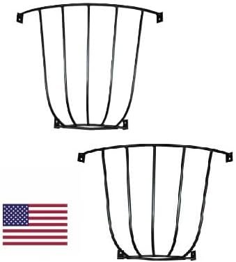 Corner Hay Rack: Pack of 2 Versatile Horse Feeder Corner Feeder and Blanket Holder, Ideal for Horses and Goats Heavy Duty Steel Construction Made in The USA