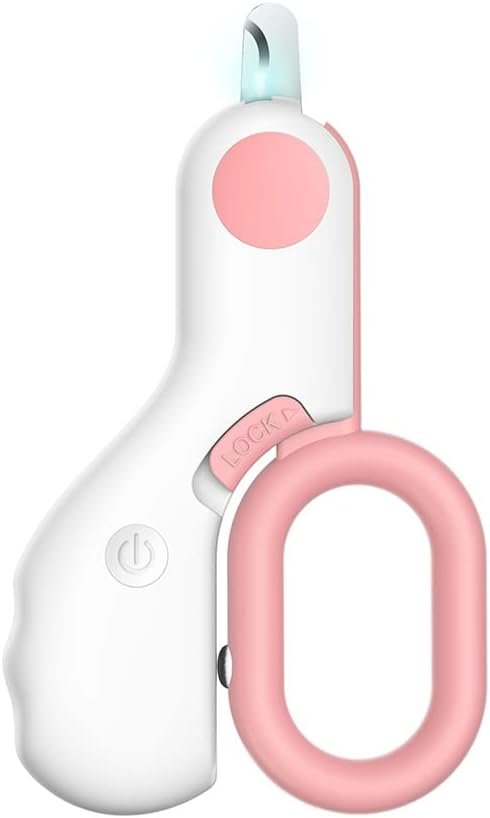 Small Animals Nail Clippers with LED Lights to Avoid Excessive Cutting and Razor Sharp Blades – Professional Claw Trimmer for Tiny Dog Cat Kitten Bunny Rabbit Bird Guinea Pigs Ferret Hamsters (Pink)