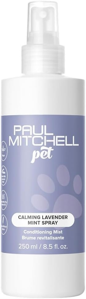 Paul Mitchell Pet Calming Lavender Mint Spray, Conditioning Mist, Grooming Spray for Dogs, 8.5 Fl Oz