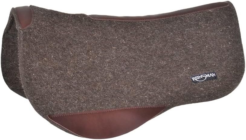 Reinsman Wool Contour Trail Saddle Pad for Horse, 30″ x 34″ x 3/4″, Chocolate, 34201