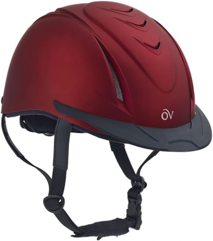Ovation Adults’ Equestrian Horse Riding Lightweight Comfortable Adjustable Low-Profile Metallic Schooler Helmet