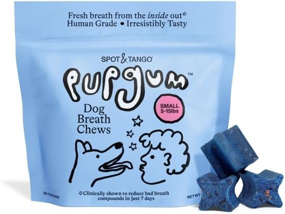 Spot & Tango PupGum Dog Dental Chews for Fresh Breath & Clean Teeth – Clinically Proven Ingredients – Human-Grade, Vet-Developed Daily Dental Treats for Dogs