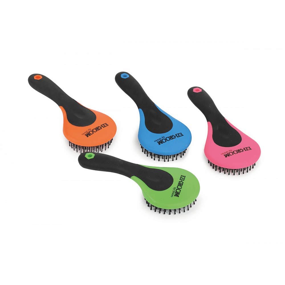 Shires 1366 Ezi-Groom Grip Mane and Tail Brush: Lime Green