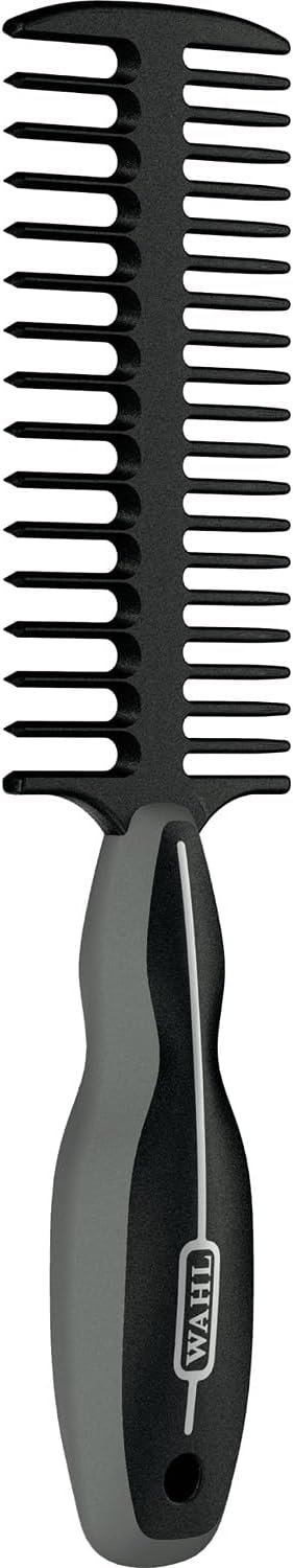 WAHL Professional Animal Mane & Tail Brush – Ergonomic Black Braiding Comb (#858708) for Equine Grooming