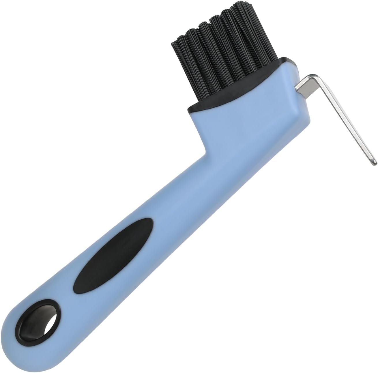 2-in-1 Blue Horses Hoop Pick with Brush Hoop Picks for Horse Grooming Tool 6.14in/15.6cm