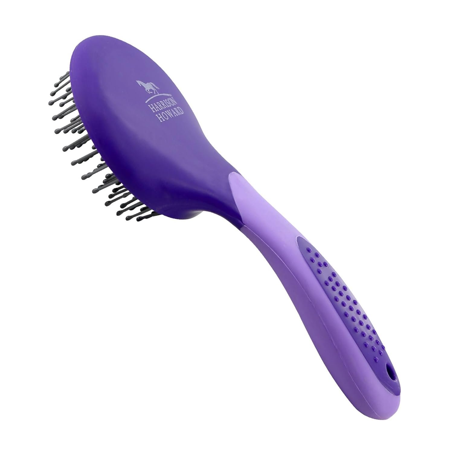Harrison Howard Horse Mane and Tail Brush – Professional Grooming Brush, Equestrian Detangler, Non-Slip, Purple