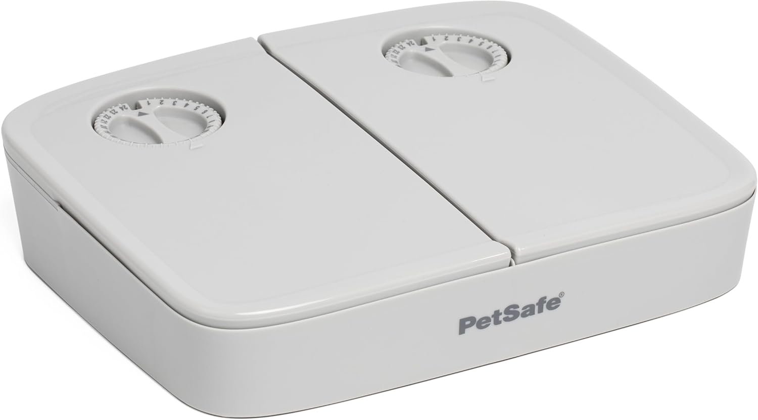 PetSafe Analog 2 Meal Programmable Pet Feeder, Automatic Dog and Cat Feeder – Dry or Semi-Moist Pet Food Dispenser, Slow Feed Portion Control (3 Cup/16 Ounce Total Capacity), Tamper-Resistant Design