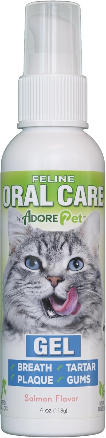 Adore Pet Complete Oral Care Gel for Cats, Salmon, 4 oz