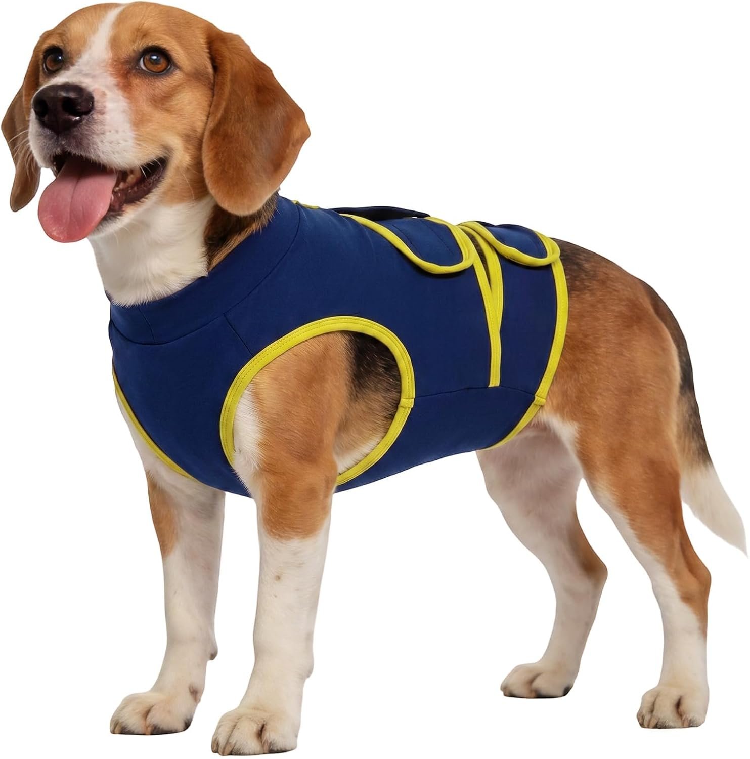 Kuoser Dog Anxiety Vest, Dog Anxiety Shirt for Fireworks, Travel & Separation Stress, Adjustable Calming Shirt for Dogs, Comfortable Calming Wrap for Small Medium Large Dogs (Blue XS)