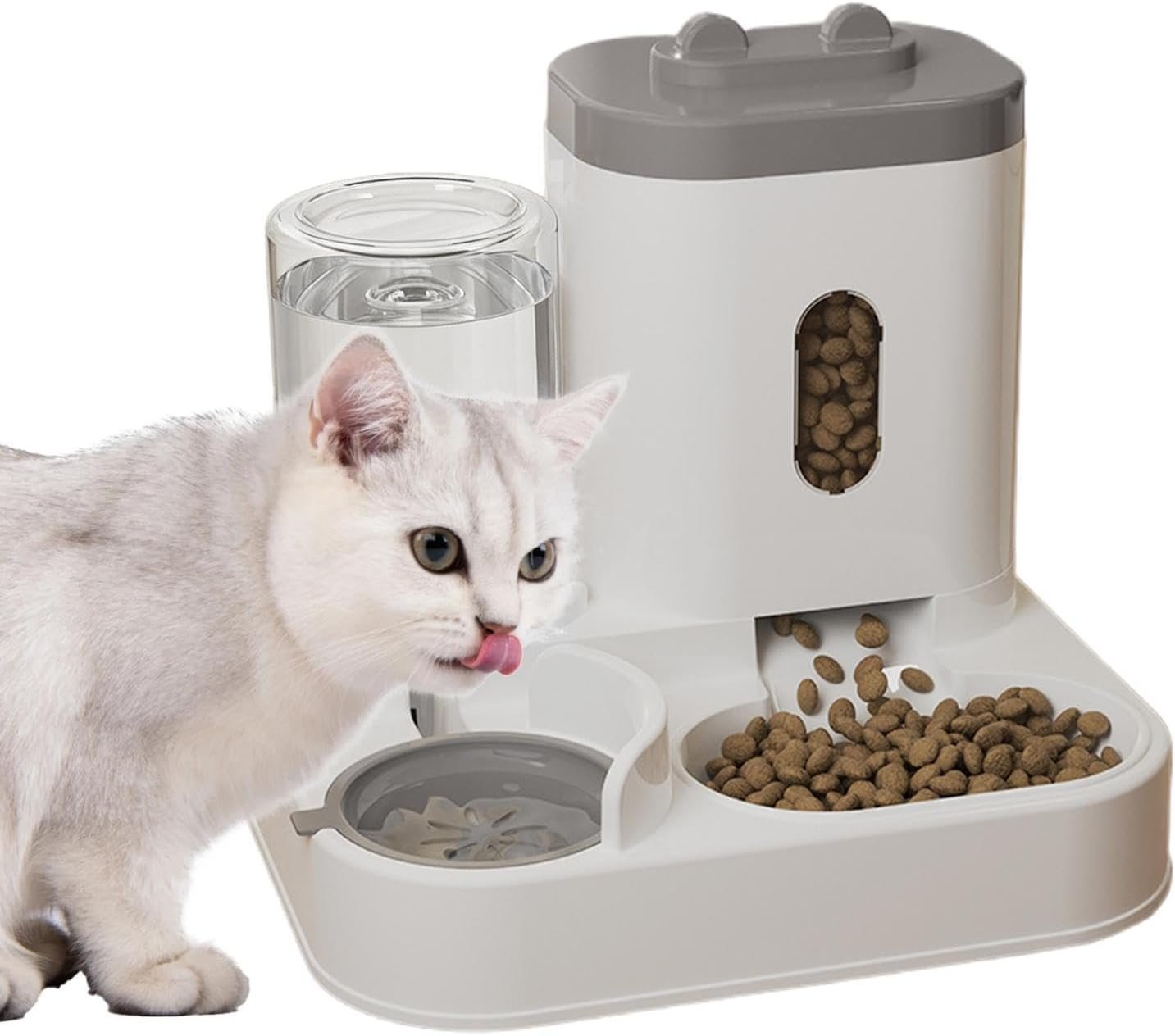 Smart Pet Feeding Station, Automatic Food Water Dispenser Unit, with Bowl Care System for Cats Dogs, Timed Feeding Hydration Device, Indoor Outdoor Kitten Puppy Meal Solution