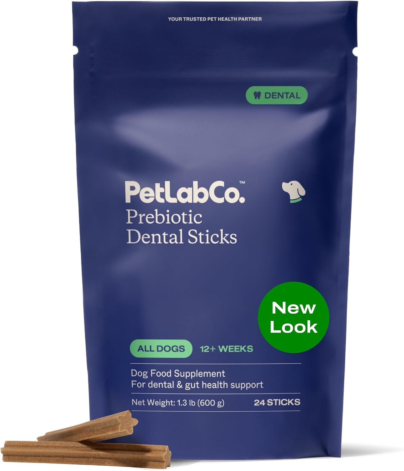 PetLab Co. Dental Sticks – Dog Dental Chews -Target Plaque & Tartar Build-Up at The Source – Designed to Maintain Your Dog’s Oral Health, Keep Breath Fresh and Provide Digestive Help (24 Sticks)