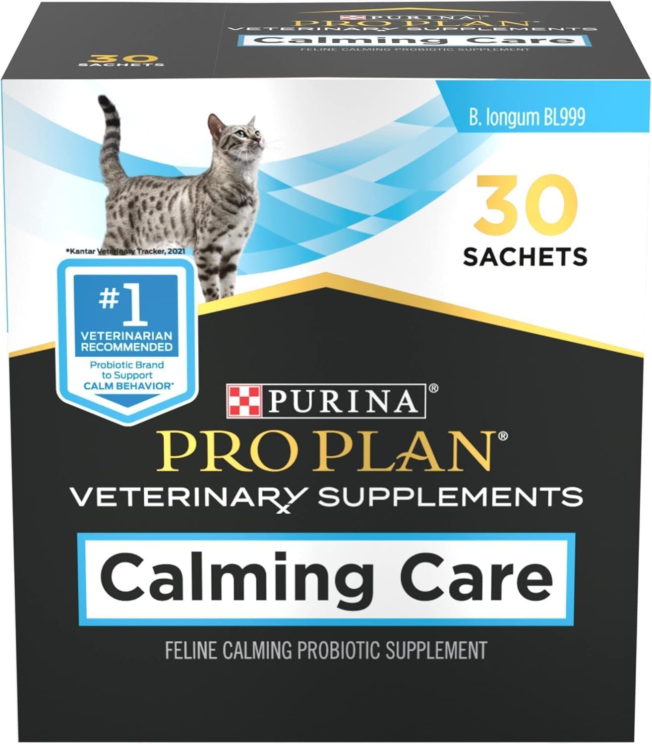 Pro Plan Veterinary Diets Calming Care Cat Supplements Probiotic Powder for Behavioral Support, 30-Count Box