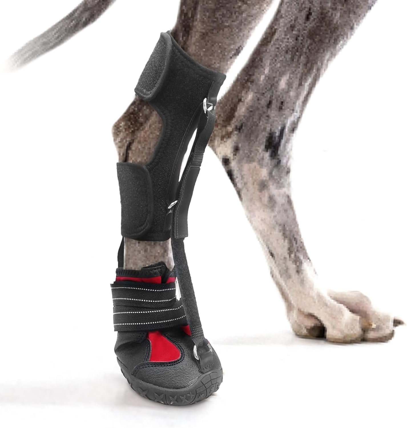 Strap-On Drop Foot Brace (No Knuckling Boot Brace) for Dogs— Corrective Dog Shoes to Safely Lift Toes for Foot Issues, Arthritis, and improving Walking gait in Dogs, Patent Pending(XL)