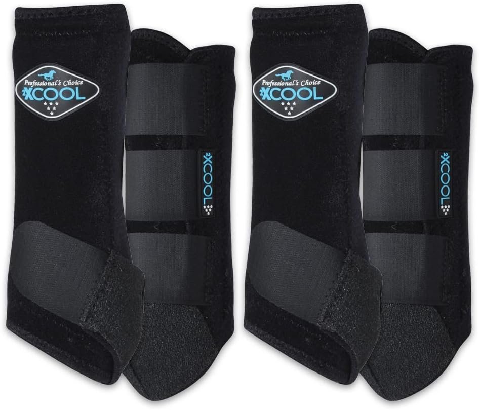 Professional’s Choice 2XCOOL Sports Medicine Horse Boots | Protective & Breathable Design for Ultimate Comfort & Durability in Active Horses | Value 4 Pack