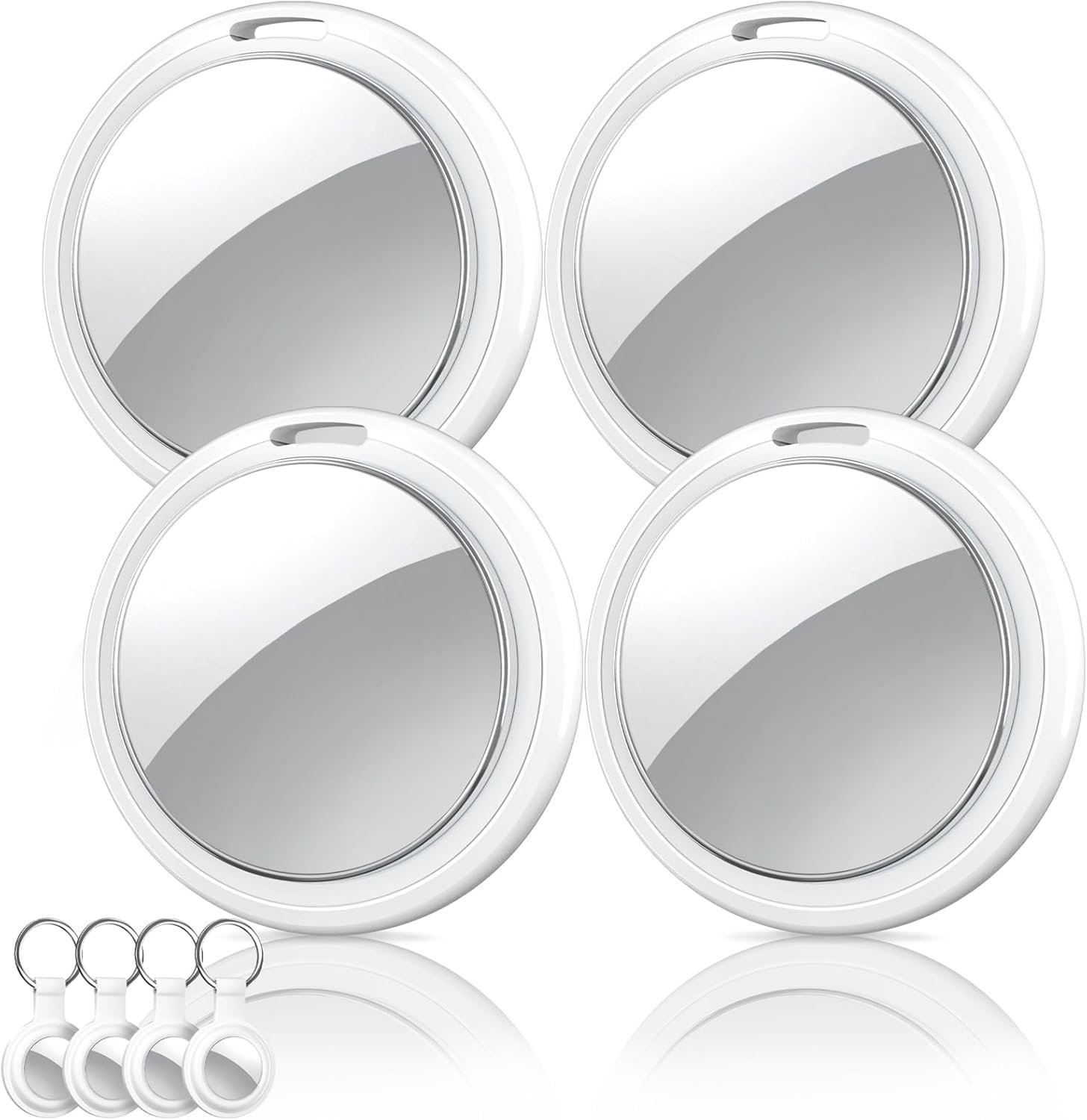 Air Tracker Tags-4 Pack, Item Finders Works with Apple Find My(iOS Only), Air Tracker Tags with 4 Case, Bluetooth Tracker Keys Finder and Item Locator & GPS Trackers for Kids/Pets/Dog/Luggage/Wallet