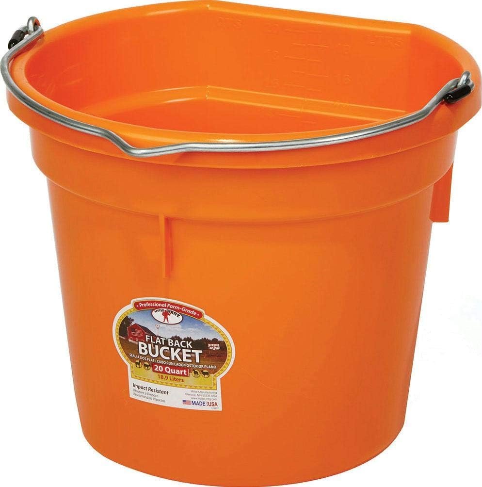 Miller CO 12 Flatback Bucket, 20 Quart, Orange