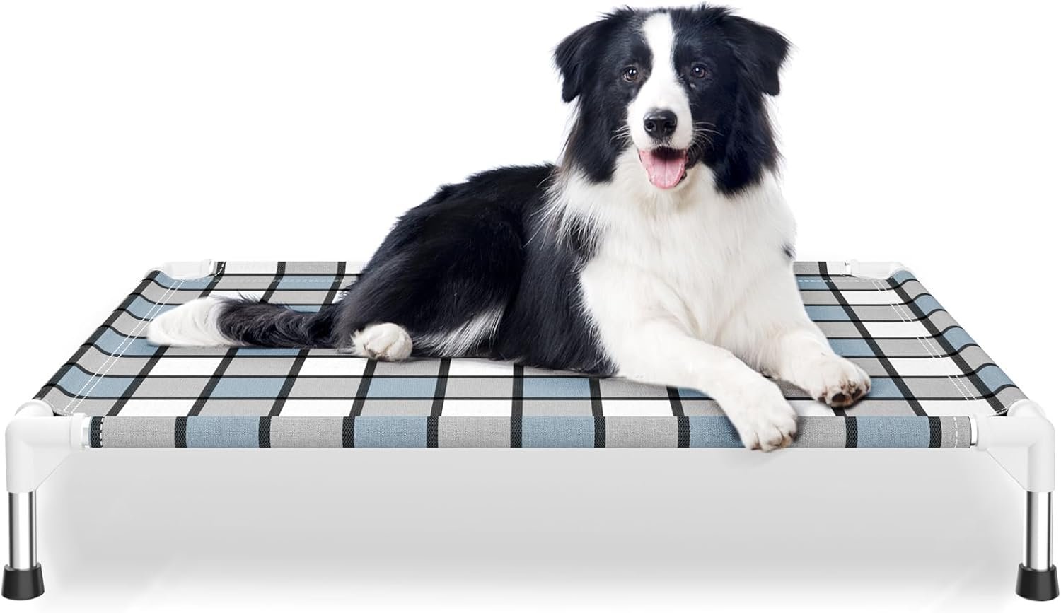 Caghash Elevated Outdoor Raised Dog Bed Outdoor Dogs Bed Lifted Pet Bed Dog Cot for Medium Pet Taste Life, Start with A Pet Bed 34” x 26” x 6.5”