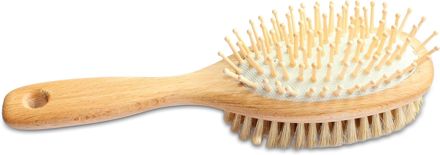 Mars Professional Wood Pin and Bristle Brush for Horses, Mane and Tail, Made in Germany