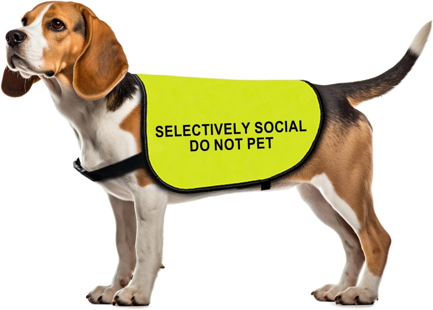 Social Anxiety Dog Jacket Vest Selectively Social Do Not Pet Pet Vest Dog Walking Slogan Warning Vest (Selectively Social -Small)