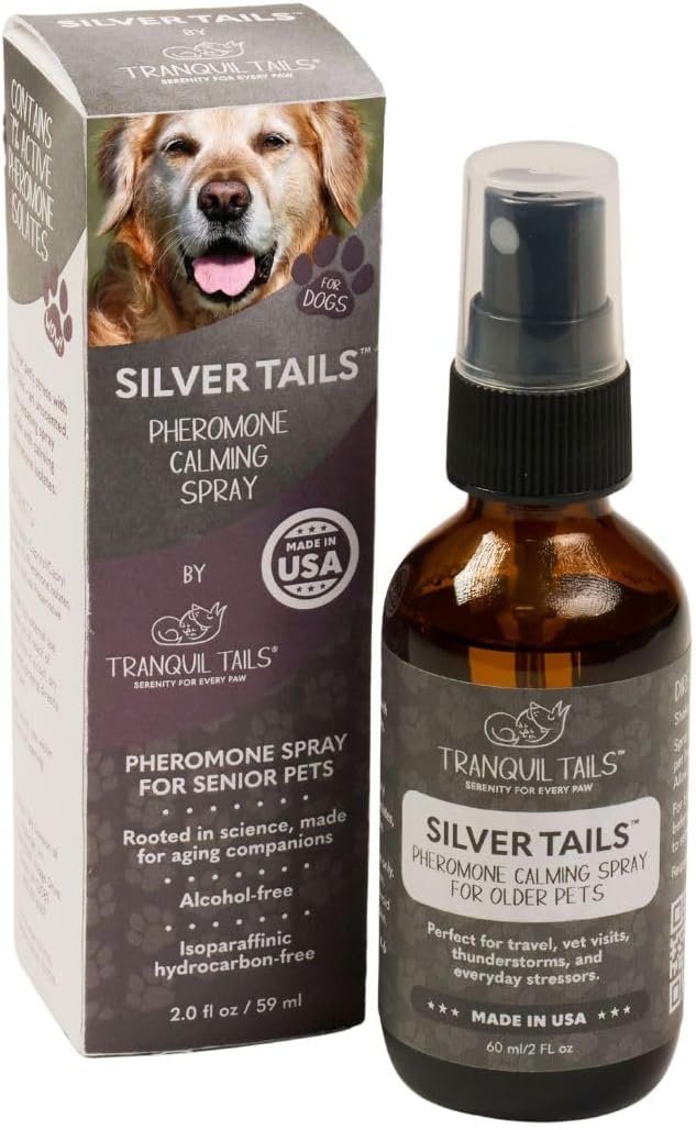 Silver Tails Pheromone Calming Spray for Senior Dogs – Made in the USA – Alcohol-Free