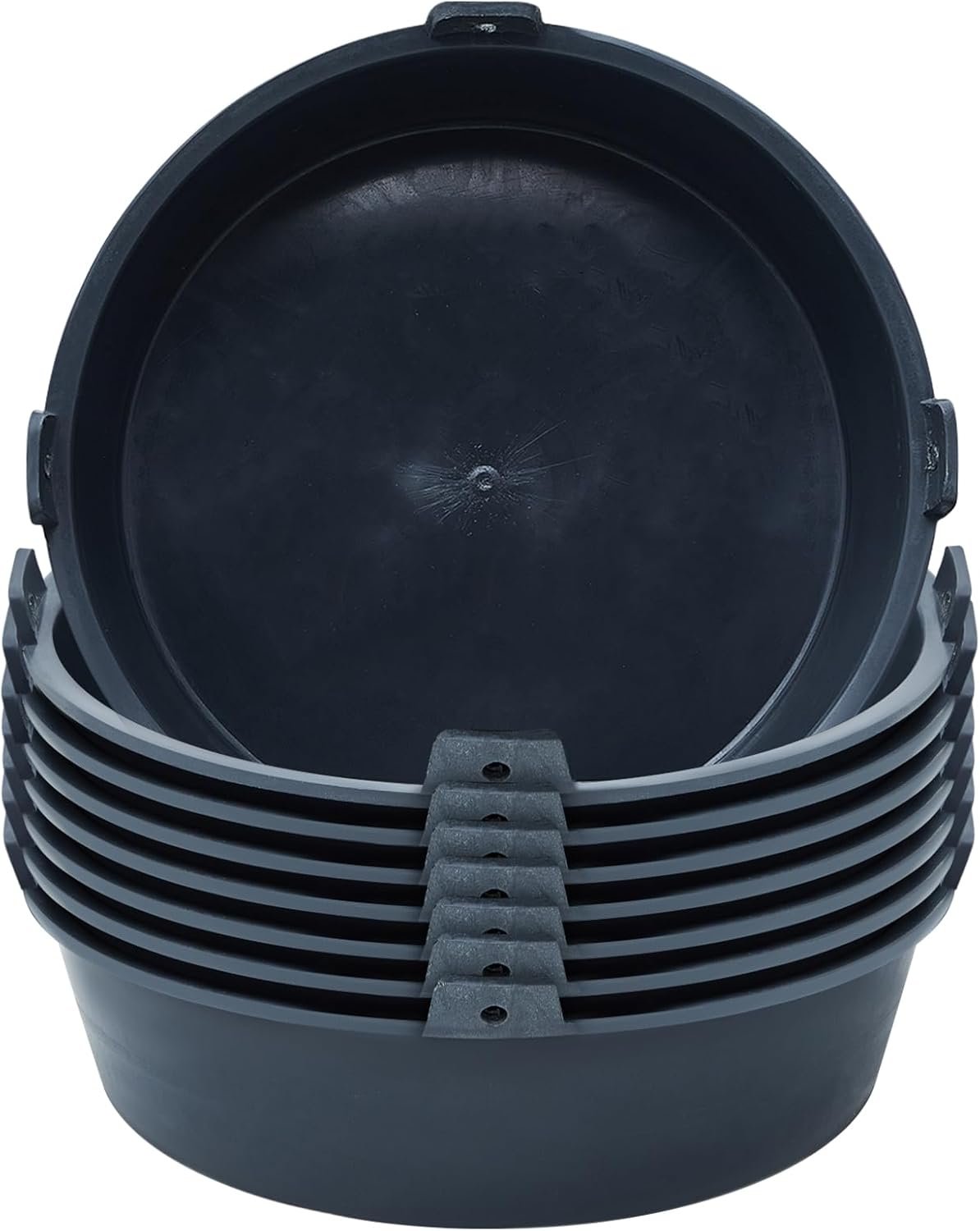 Sadnyy 8 Pcs Feed Pan 1.5 Gallon/6 Quart Utility Horse Feed Bucket Livestock Feeder Tubs Ox Tendon Bowl for Horses Dog Cats Goats Chicken Dust Bath