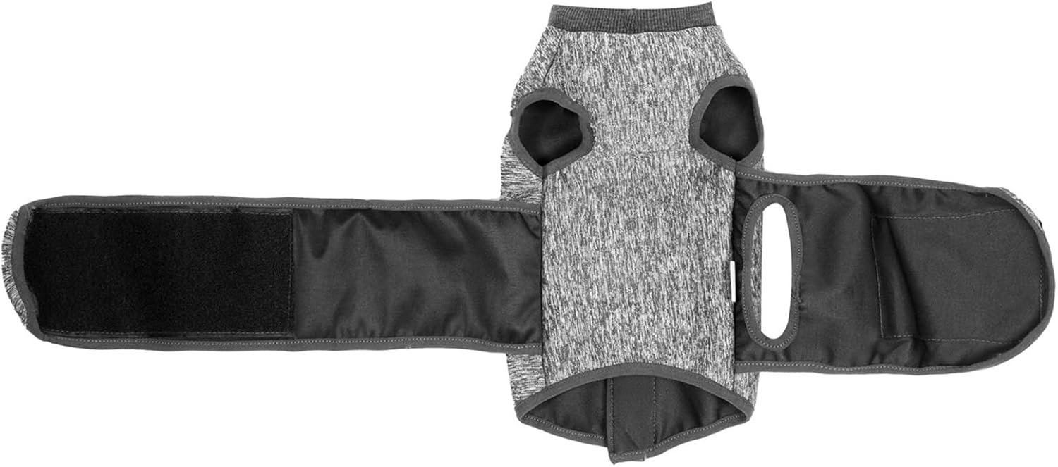 Pet Anxiety Jacket Calming Vest, YolieraArt Thunder Jacket for Cats and Dogs Anxiety, Calming Wrap Around Hug Thunder Jacket Weighted Anxiety Calming Vest for Pets (Grey, Large)