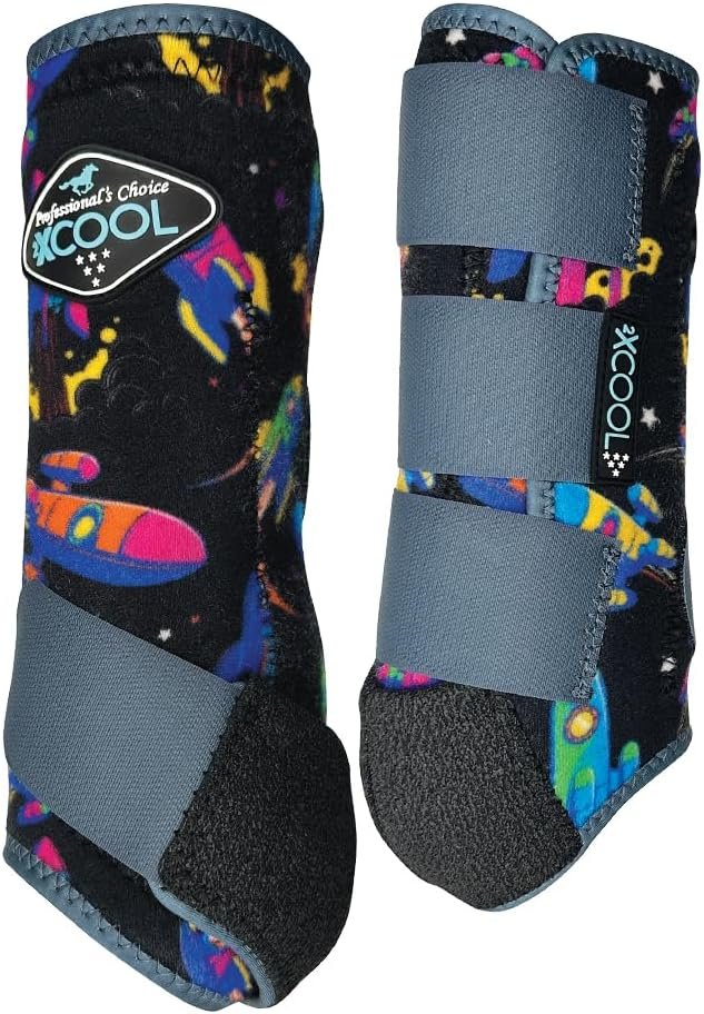Professional’s Choice 2XCOOL Sports Medicine Horse Boots | Protective & Breathable Design for Ultimate Comfort, Durability & Cooling in Active Horses | 2 Pack | Large Rocket