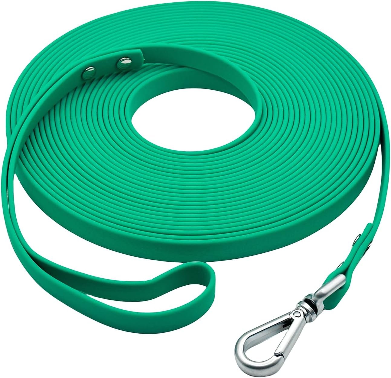 Dog Training Long Leash Waterproof Long Line Heavy Duty Outdoor Recall Lead 10ft 15ft 20ft 30ft 50ft for Small Medium Large Dog (Dark Green, 10FT)