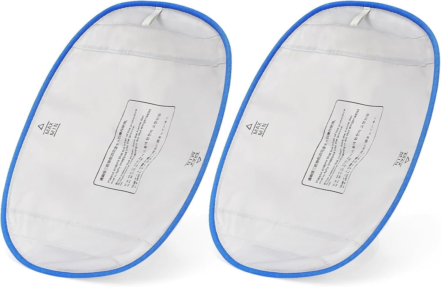 Cat Litter Box Waterproof Pad, Replacement Liners for Self-Cleaning Litter Boxes, White with Blue Trim, 14.96 x 11.81 Inches, Leak-Proof Protection, 2 Pack