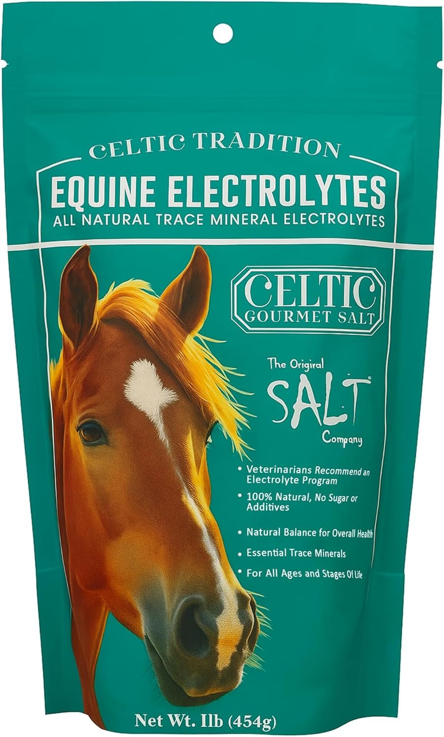 Celtic Tradition Equine Electrolytes – Natural Mineral Salt Supplement for Horses | Replenishes Electrolytes, Supports Hydration & Recovery | 1 lb Resealable Bag