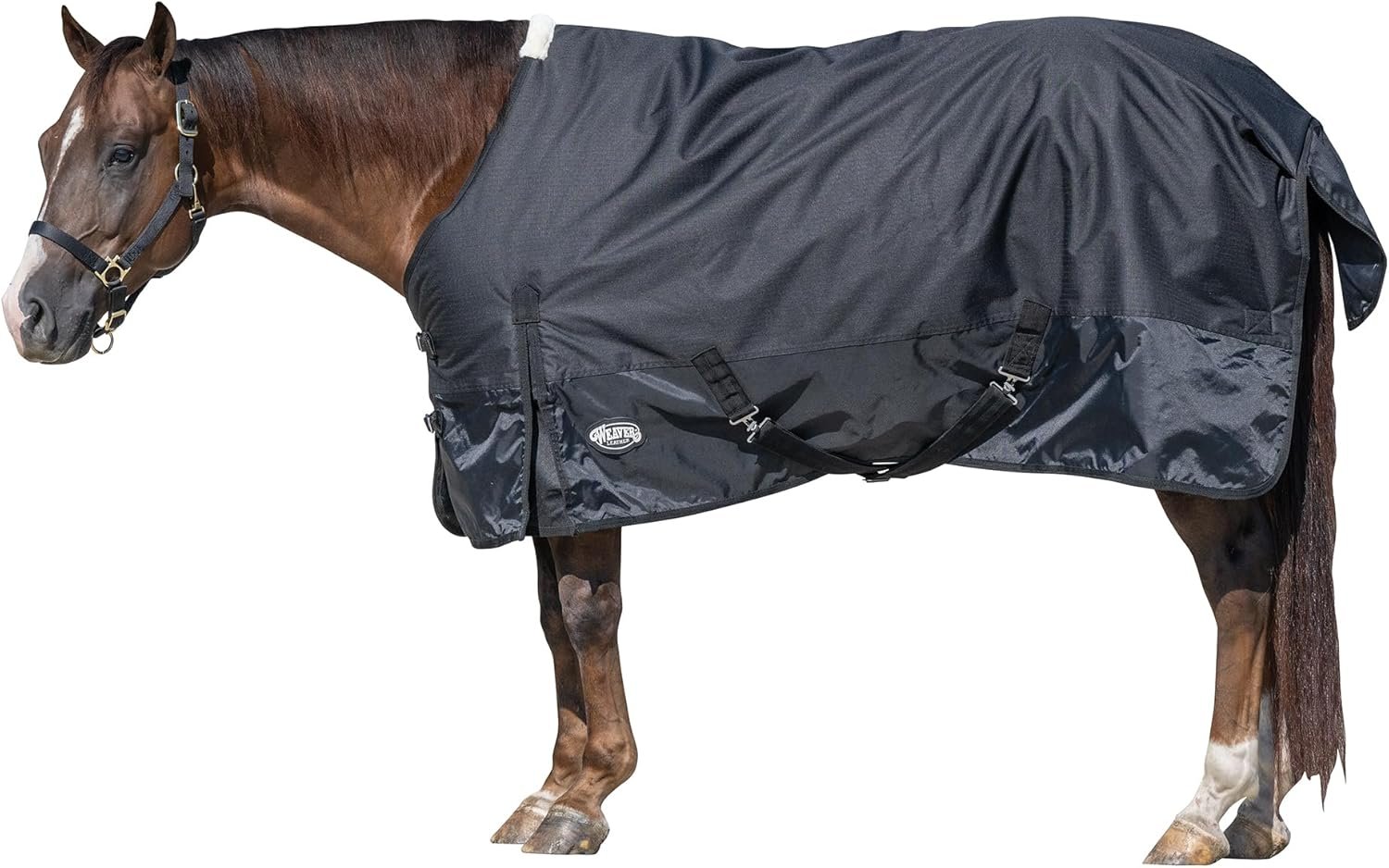 Weaver Equine 1200D Economy Turnout Blanket for Horses, Insulated Waterproof Horse Blanket with Wither Fleece, Protective Equestrian Gear