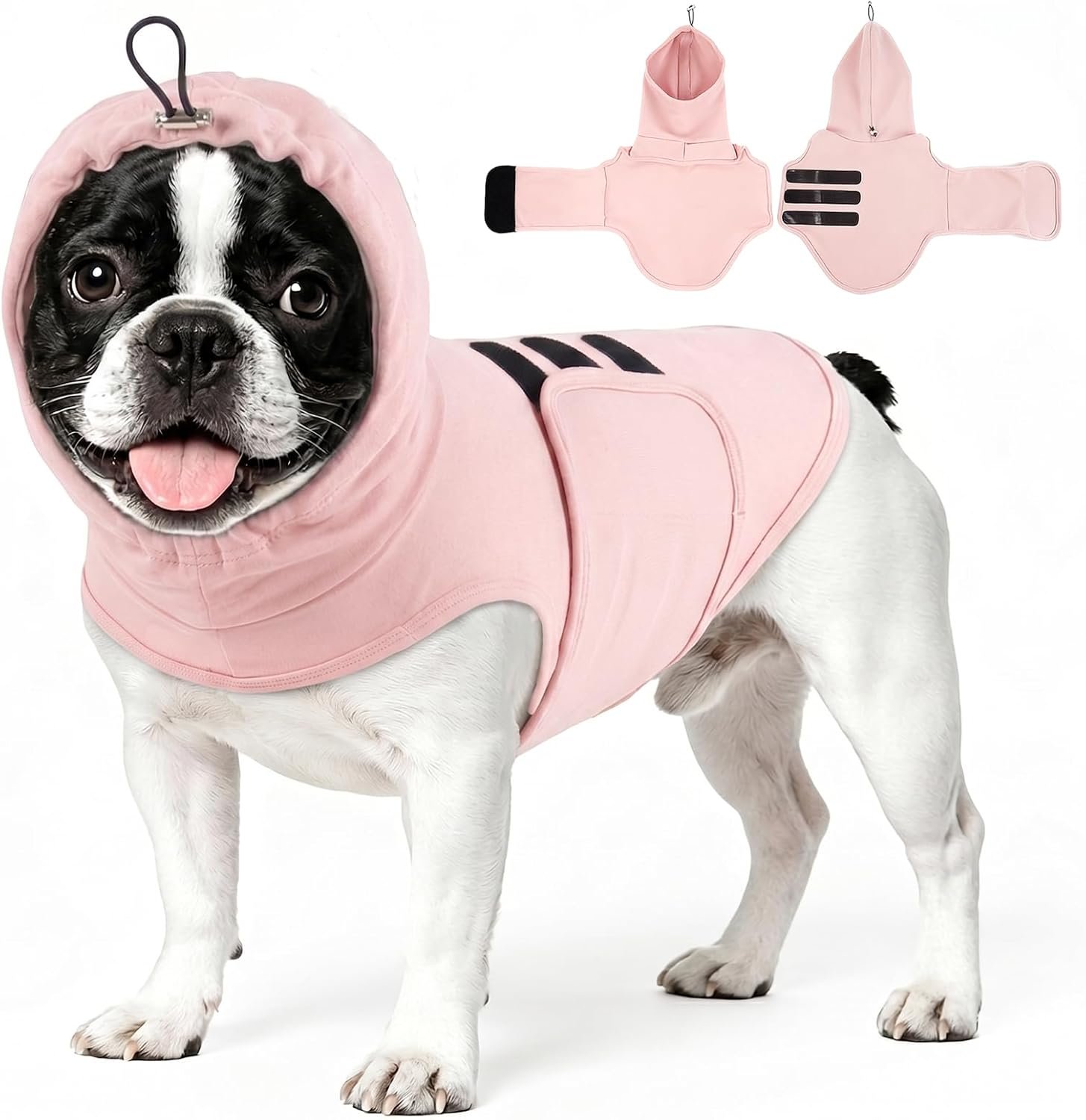 MIGOHI Dog Anxiety Vest | Calming Vest for Dogs Vet Visit,Durable Separation Anxiety Jacket for Dogs,Stress Relief Dog Anxiety Shirt Wrap to Stop Panting & Hiding,Fireworks,Lightning,Pink,M