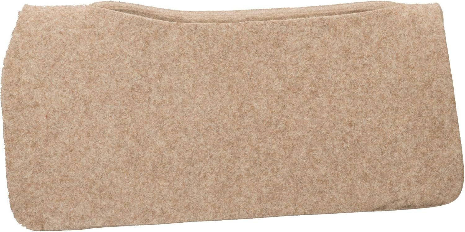 Weaver Equine 32″ x 32″ Contoured Wool Blend Felt Horse Saddle Pad Liner, Shock Absorbing Protective Western Saddle Pad, Durable Equine Supplies, ‎Tan