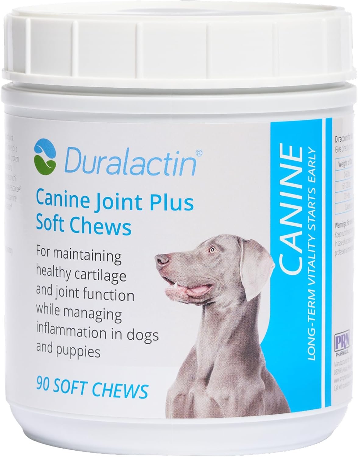 PRN Pharmacal Duralactin Canine Joint Plus Soft Chews – Joint Health Supplement for Dogs & Puppies – Pet Mobility Support – 90 Soft Chews