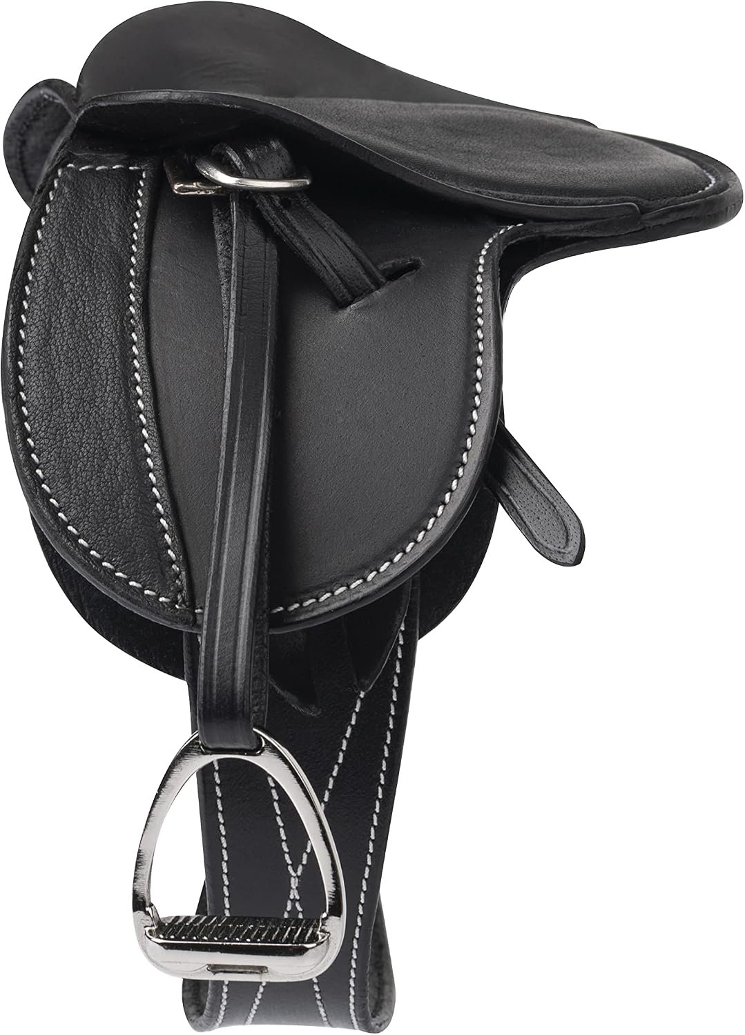 LeMieux Toy Pony Saddle – Black – Fine Grain Leather – Suitable for Ages 8 Years +