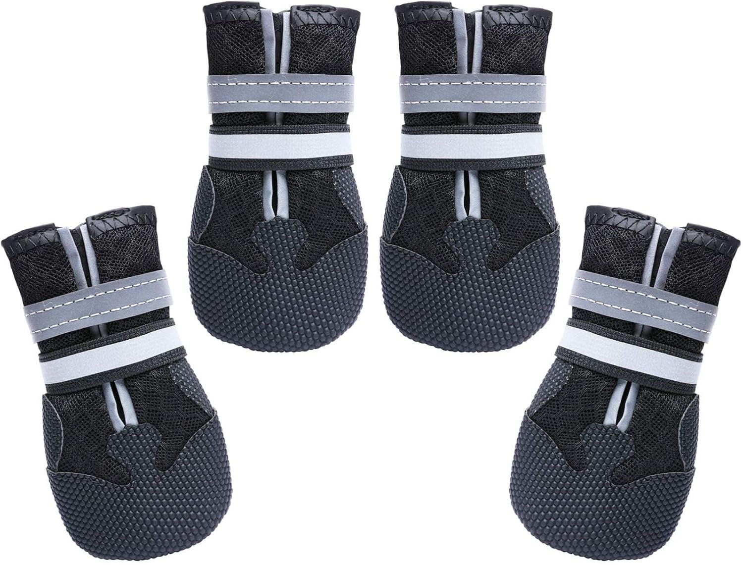 Dimicoo Breathable Dog Boots for Medium Large Dogs,Non-Slip Dog Shoes for Summer Hot Pavement,Lightweight Paw Protector Dog Booties for Outdoor & Indoor Hardwood Floors