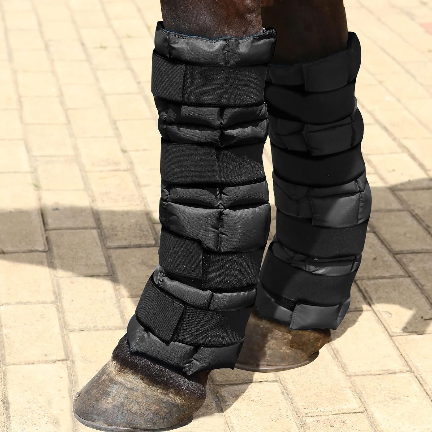 Harrison Howard Ice Boot for Horse Cool Gel Pack Leg Wrap for Treating Full Leg, Knee, Hock Injuries Reusable Ice Cooling Therapy, Universal Size