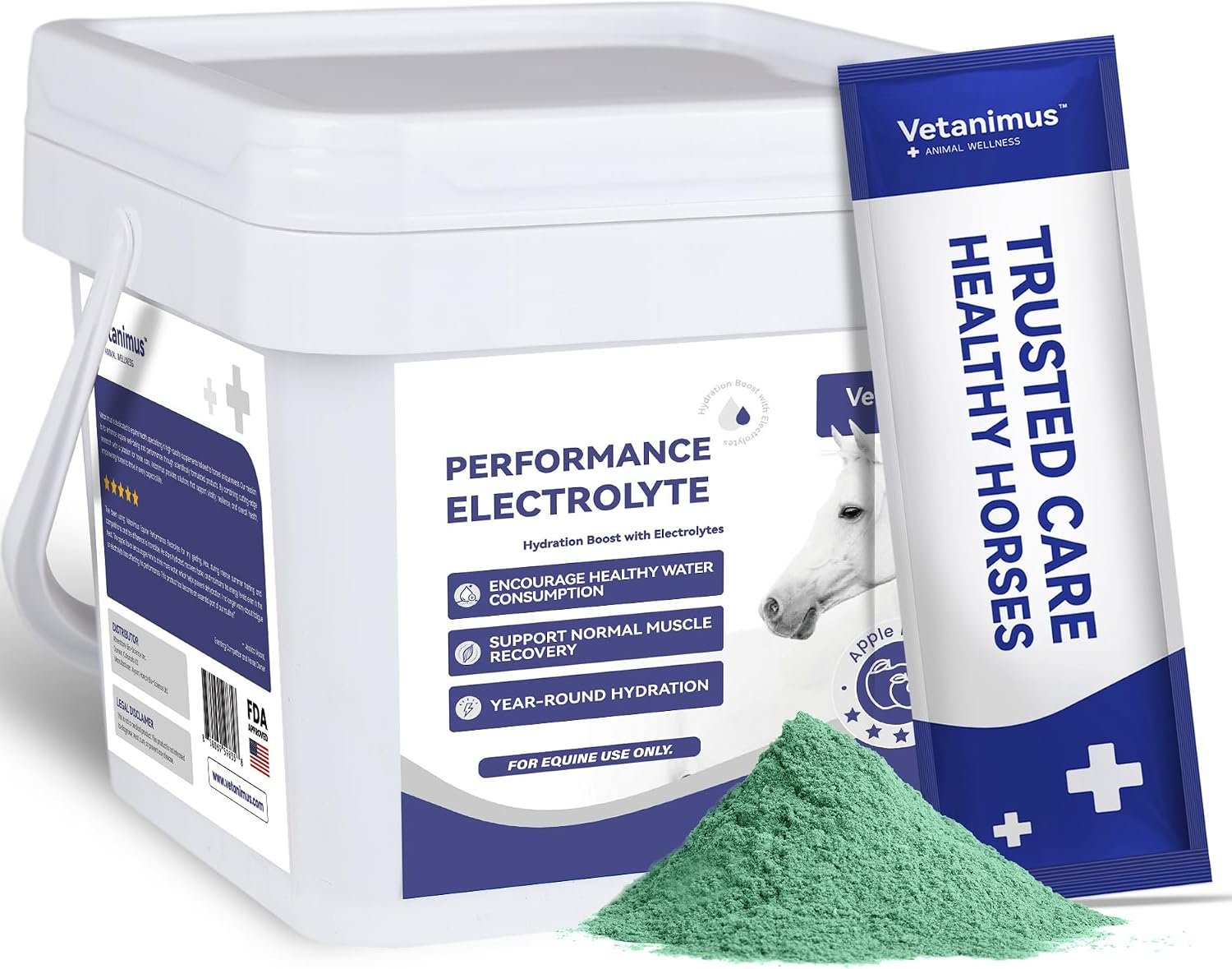 Horse Electrolytes Powder, Electrolyte for Horses with Sodium & Potassium, Equine Hydration Supplement-1400g