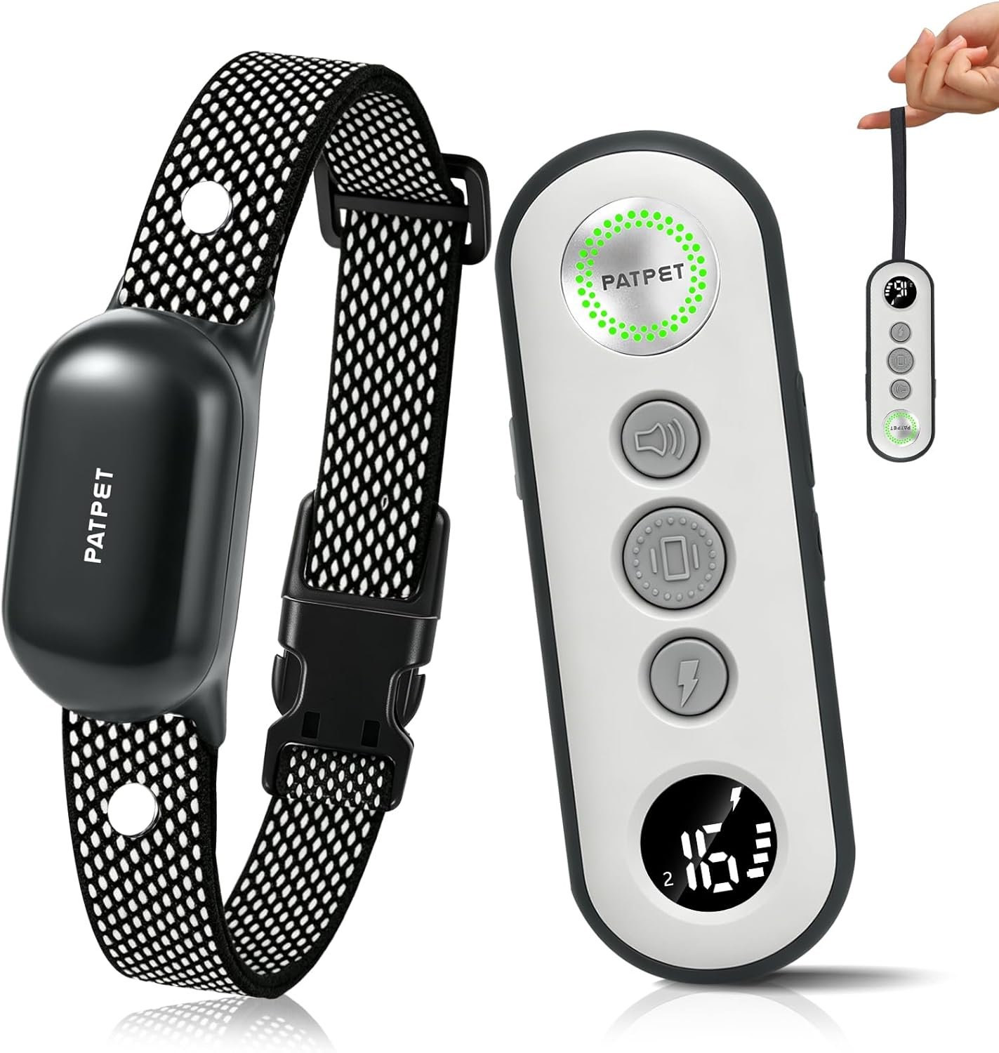 PATPET Shock Collar for Dogs – 4000FT Dog Training Collar with Remote, IPX7 Waterproof 4 Modes(Beep/Vibration/Shock/Safe) Dog Shock Collar, Rechargeable E-Collar for Small Medium Large Dogs(Dark Grey)