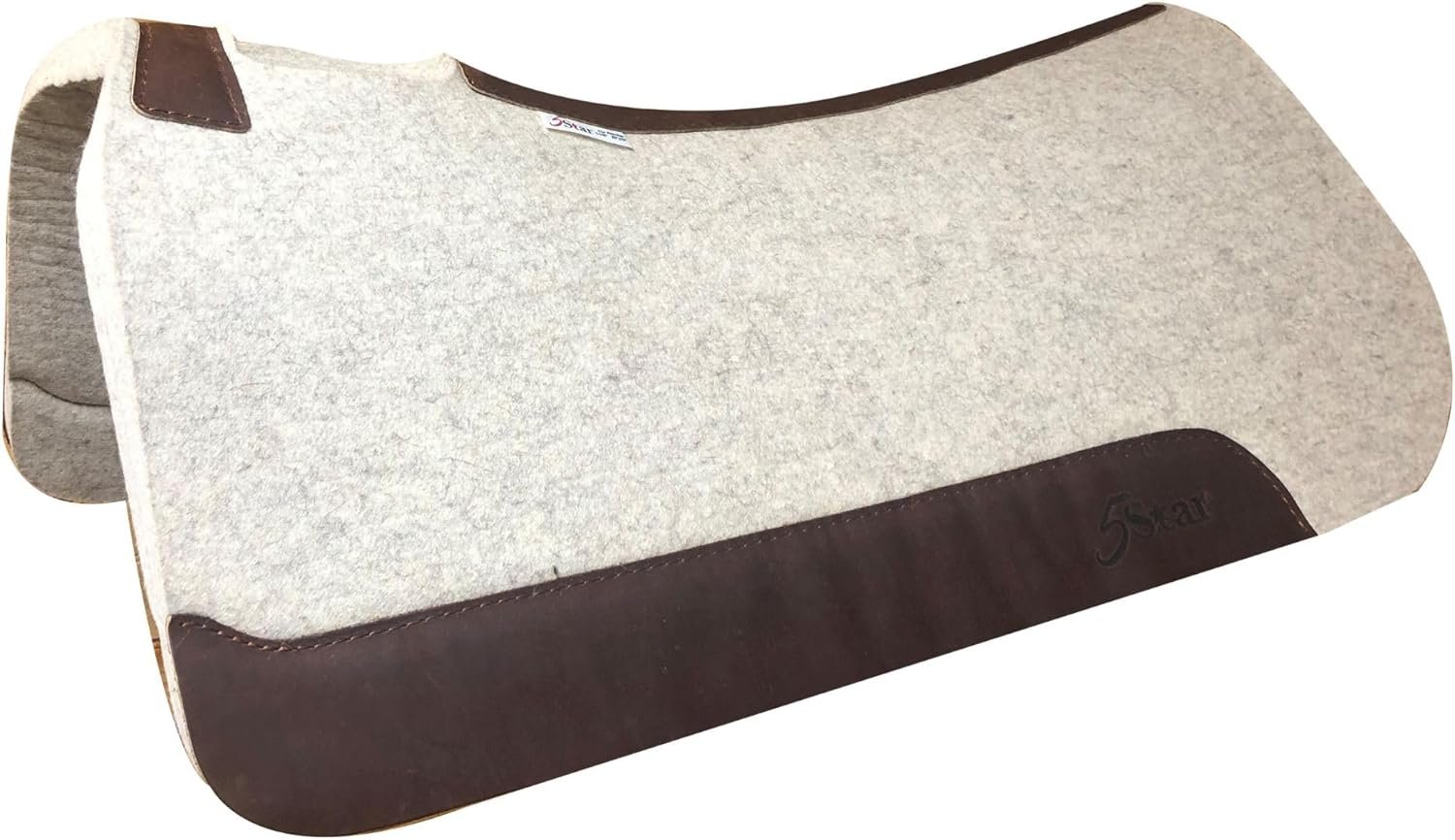 5 Star Horse Saddle Pad – 1″ Thick Western Contoured Natural Pad – The Performer Full Skirt 32″ X 32″ – Great for Barrel Racing, Trail Riding & Roping