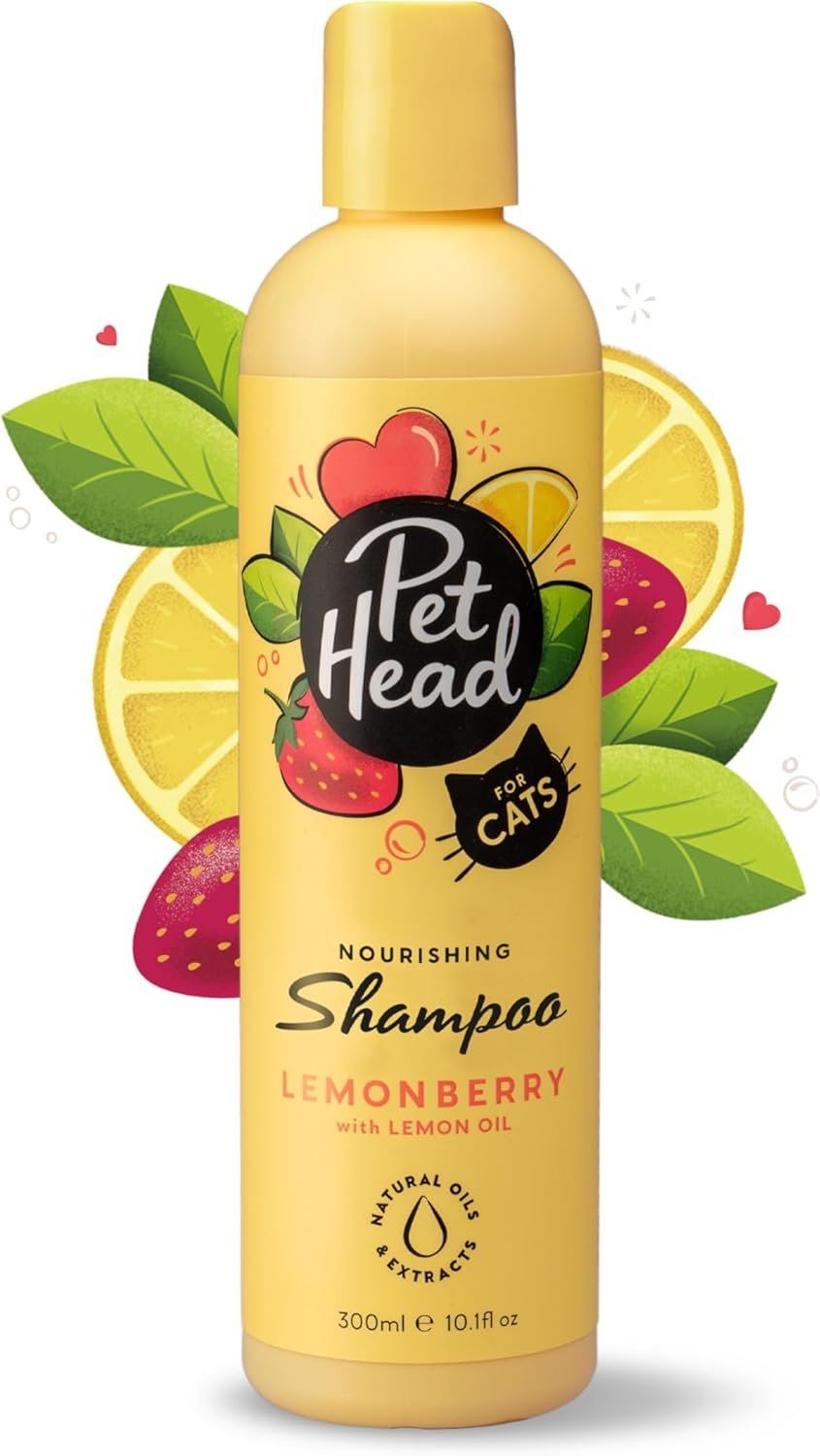 Pet Head Felin’ Good Cat Shampoo | Fruity Scent | Shampoo for Smelly Cats | Nourishing & Deodorizing | Vegan | Lick-Safe | Gentle Formula for Kittens | Made in USA | 10.1 fl. oz.