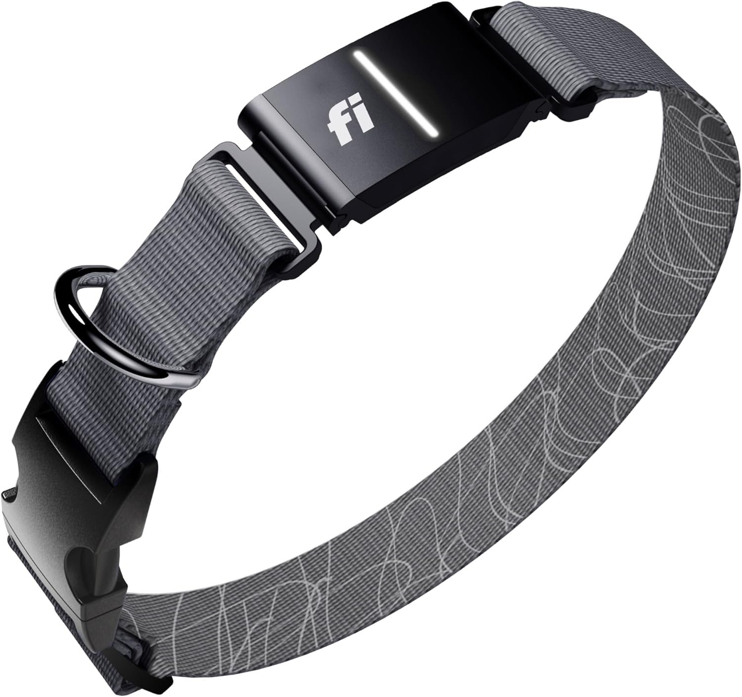 Fi New Series 3+ Smart Dog Tracker Collar [12 Month Membership Included] GPS Tracker for Dogs with Health & Behavior Monitoring, Escape Alerts, Waterproof, LED, Apple Watch Compatible (Gray, Small)