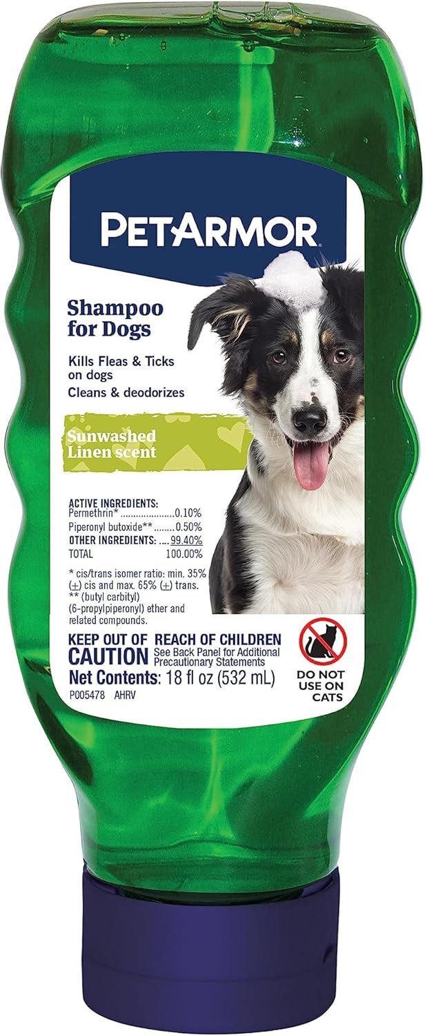PetArmor Flea and Tick Shampoo for Dogs Original, 18 oz