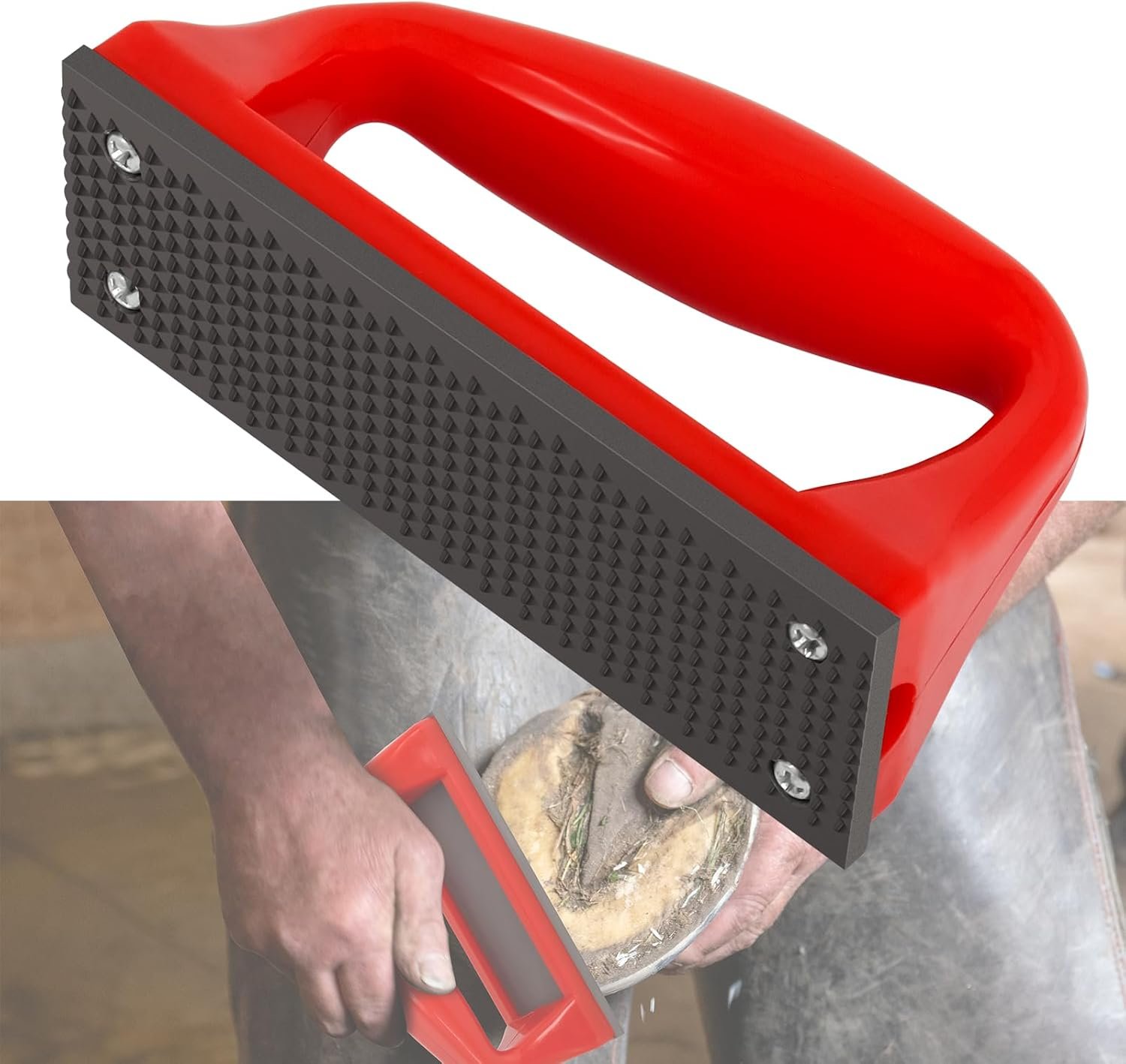 Wadoy Mini Hoof Rasp for Horses, Farrier Rasp for Goat Feet Hooves, Portable Hoof Trimming Tool, Ergonomic Grip to Removes Excess Hoof for Foals, Goats, Ponies & Donkeys Other Animals
