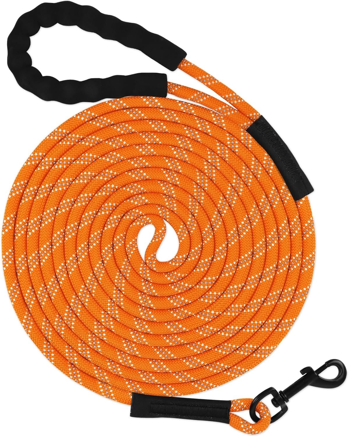 Taglory Long Dog Leash, 15FT 30FT 50FT 66FT, Training and Recall Leash with Comfortable Padded Handle for Large Medium Small Dogs Walking, Camping, Orange 30FT