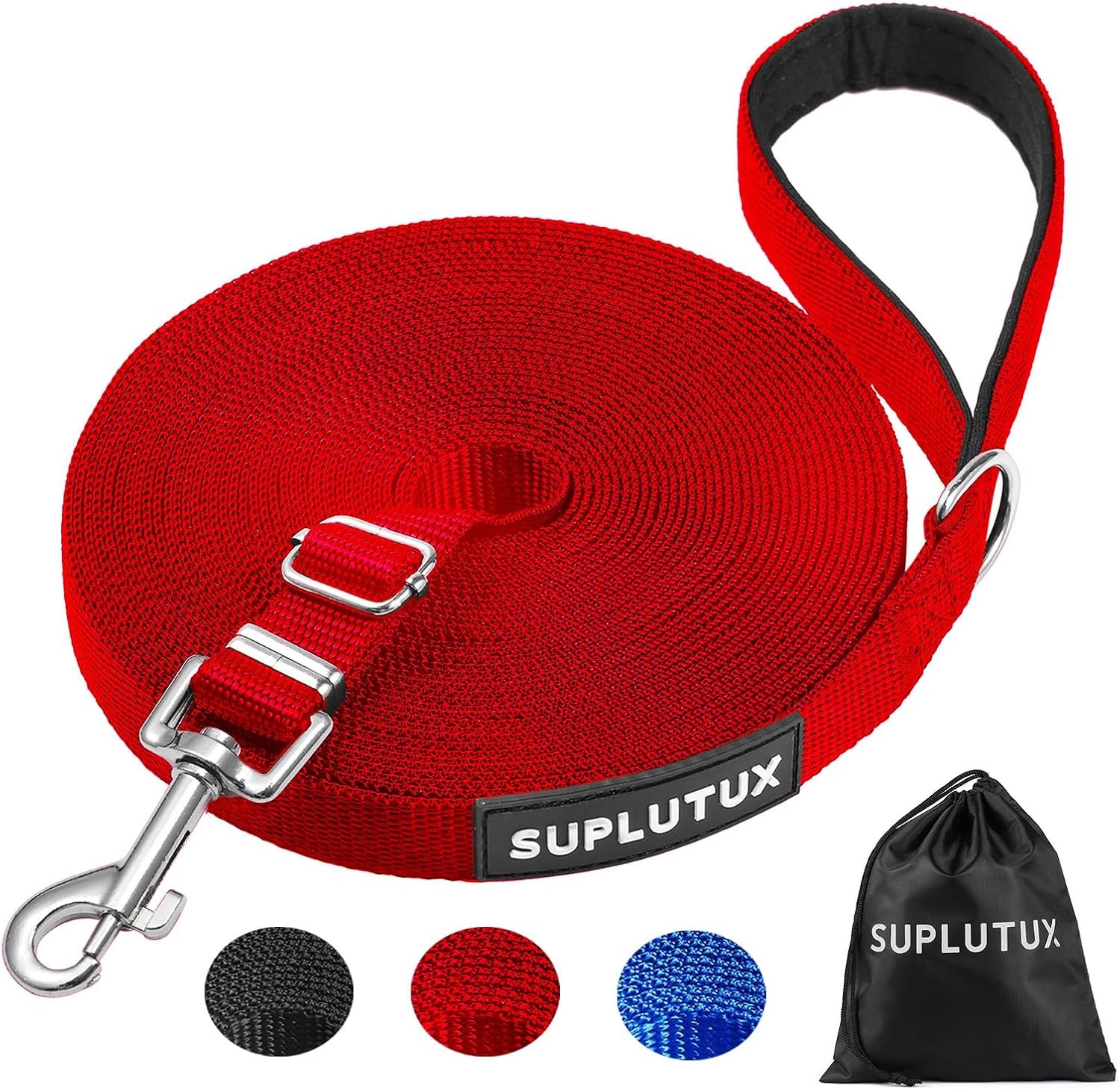 Long Leash for Dogs Outside – 10FT, 16FT, 30FT, 50FT Training Leash with Storage Pouch, for Small, Medium, Large Dogs, Ideal for Obedience Recall Training and Camping
