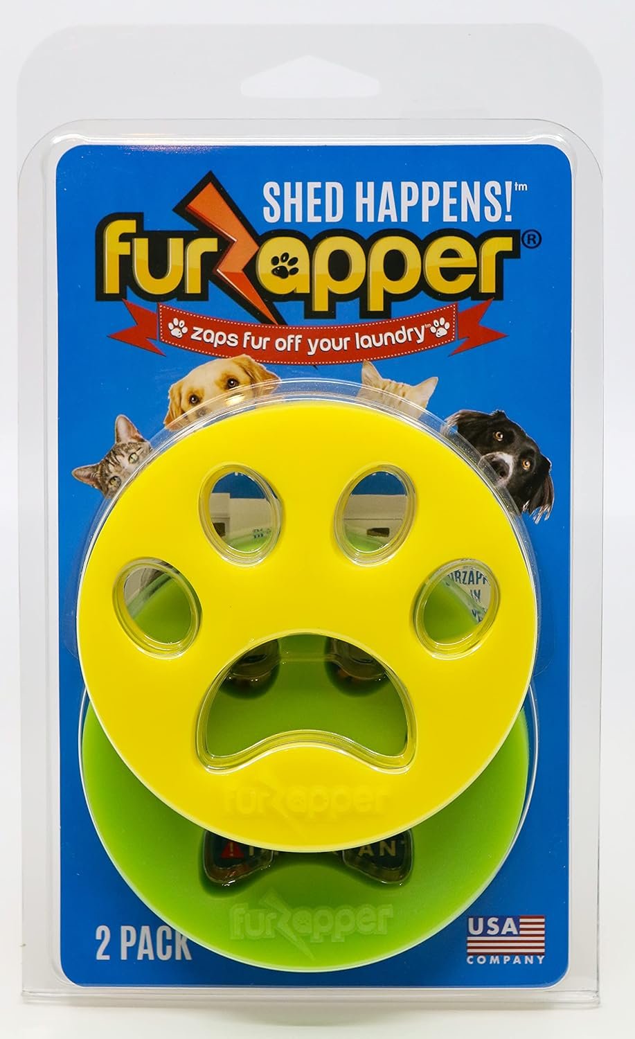 4 Pack FurZapper Pet Hair Remover for Laundry – Reusable Dog & Cat Hair Remover Tool As Seen on Shark Tank – Removes Pet Fur, Hair, Lint, Dander from Clothes & Laundry – (2)