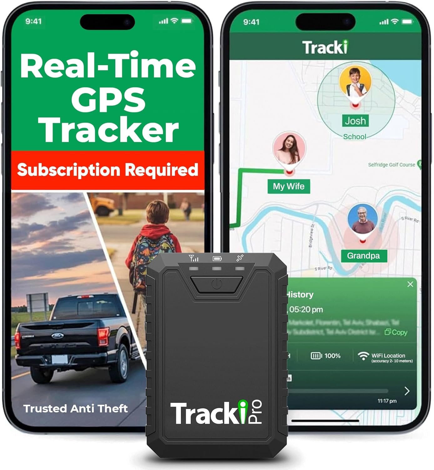 Tracki Pro GPS Tracker for Vehicles, Subscription Required, Cancel Anytime – Track Cars & Assets for Months – Hidden GPS Tracker for Car with 4G LTE, Strong Magnet, Weatherproof Build & Smart Alerts