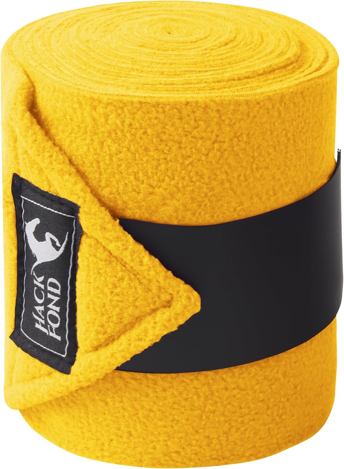 Fleece Horse Polo Leg Wraps Set of 4, 10′ Horse Leg Bandages Stable Supplies Equestrian Boots Yellow